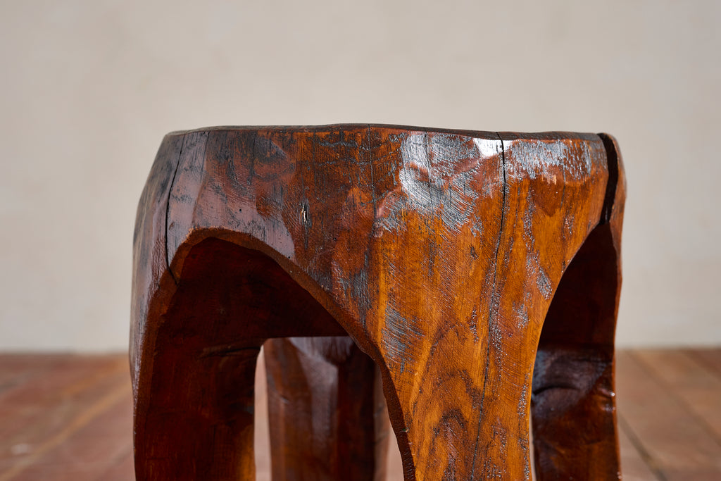 French Carved Wood Stools