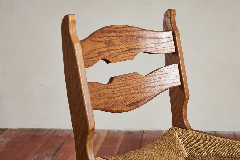 Set of 6 Dining Chairs in the style of Guillerme et Chambron