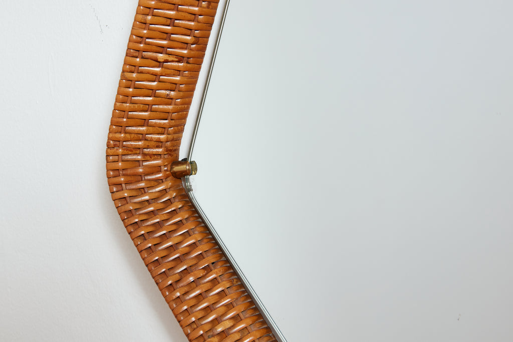 Italian Wicker Mirror