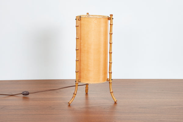 Jacques Adnet Bamboo Table Lamp