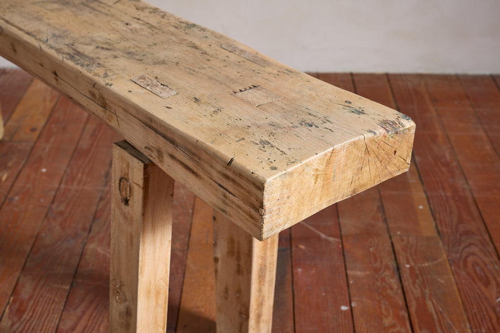 Primitive French Oak Console Table