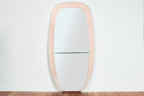Rose Cristal Art Mirror with Shelf