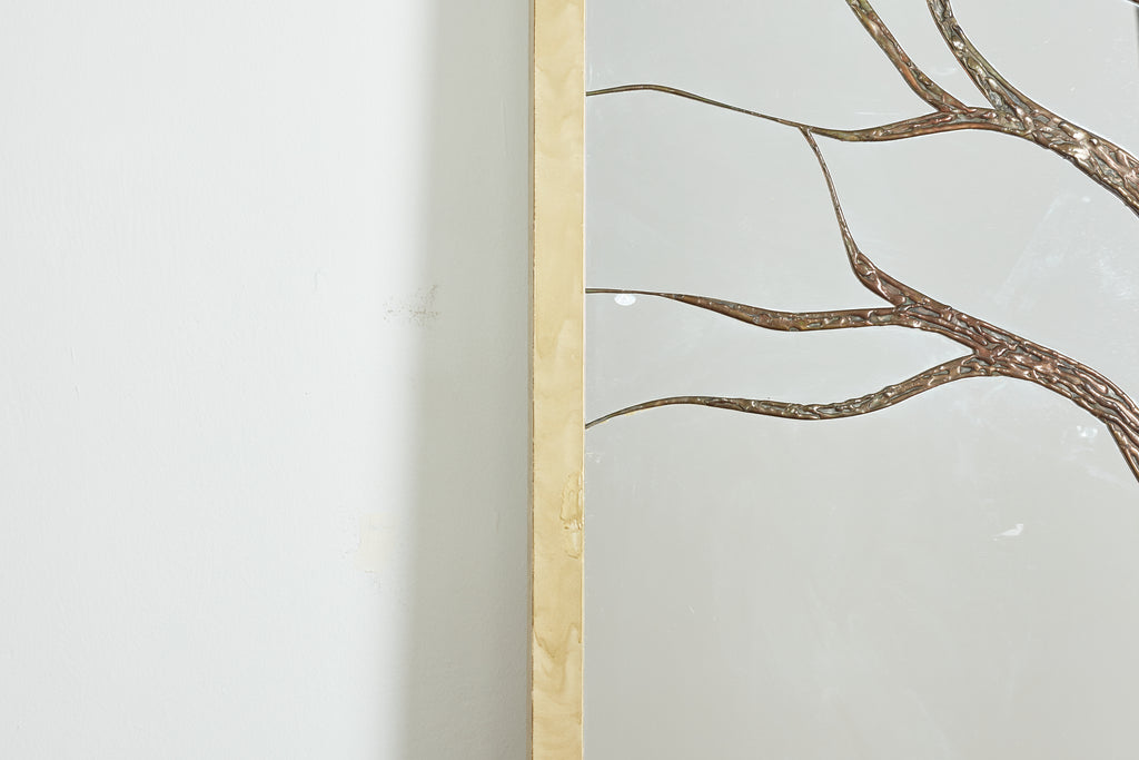 Gigantic Bronze Tree Mirror