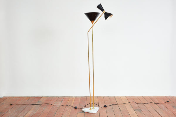 Italian Two Head Floor Lamp