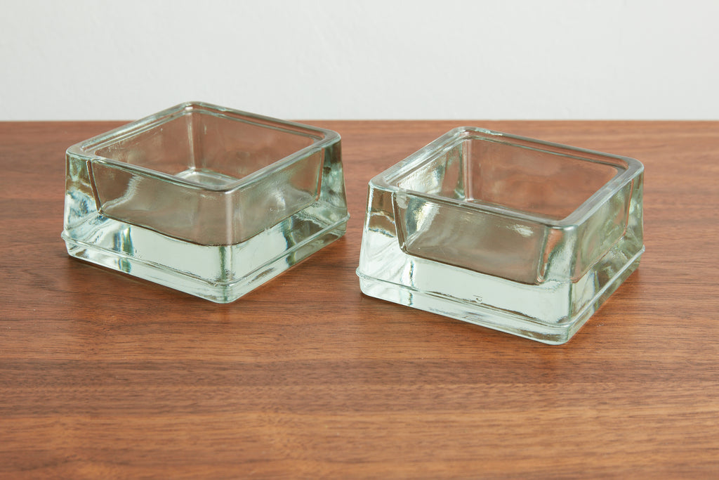 French Glass Ashtrays