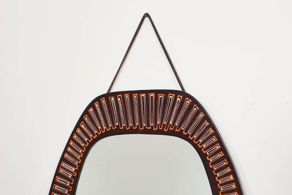 Italian Enamel Mirror