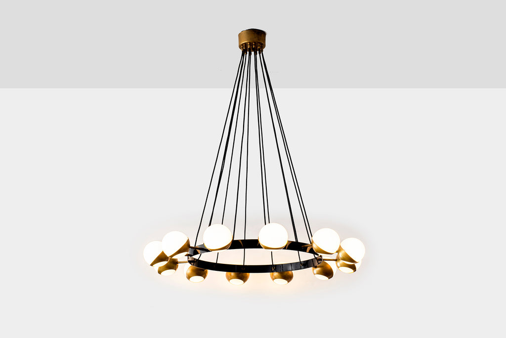 12 Globe Stilnovo Style Chandelier