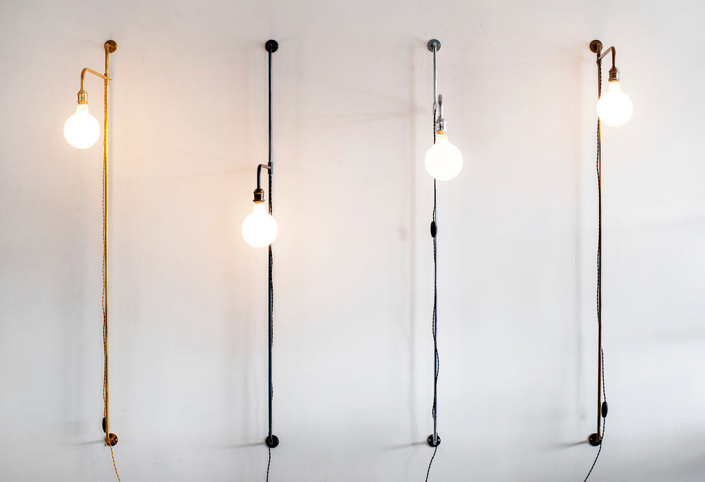 French Pole Sconce with Shade