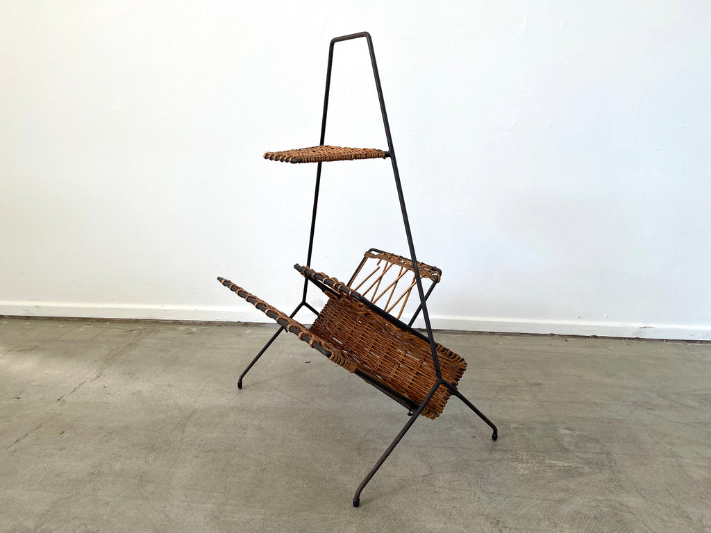 Iron and Wicker Magazine Holder