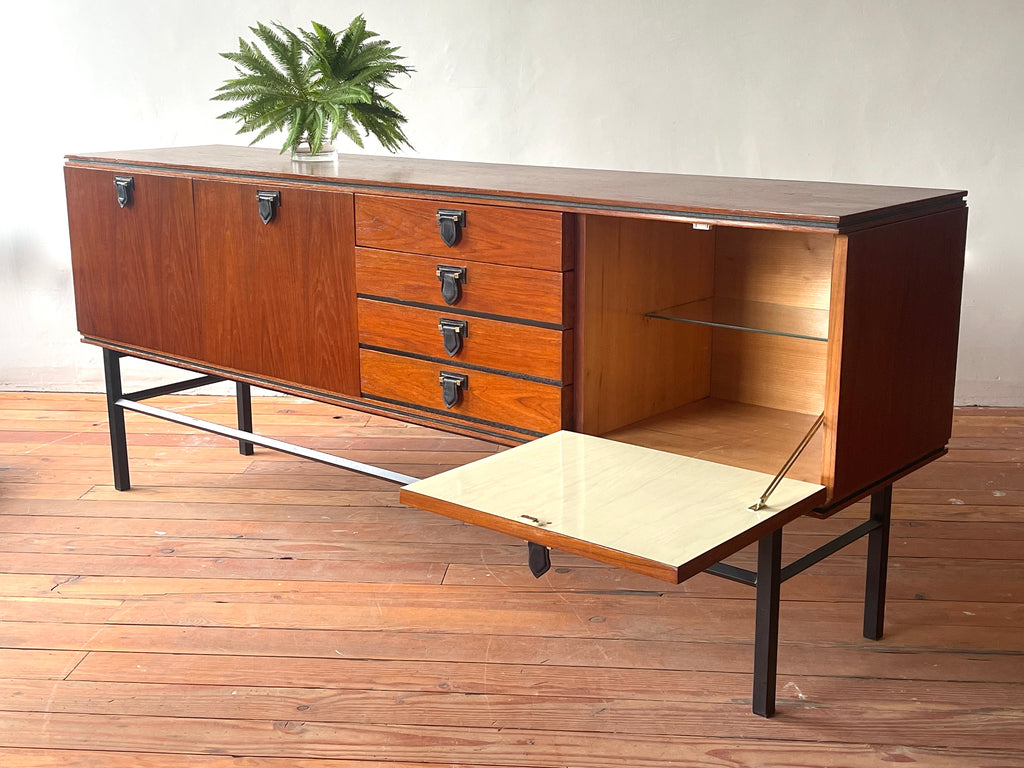 Mahogany Sideboard w/ Leather