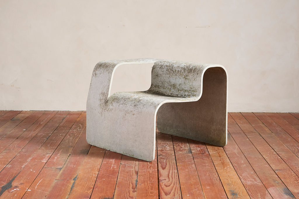 Pair of Willy Guhl Concrete Floating Chairs