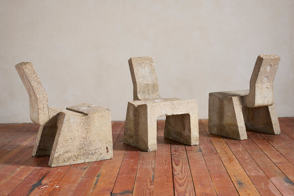 Vintage Sculptural Concrete Chair