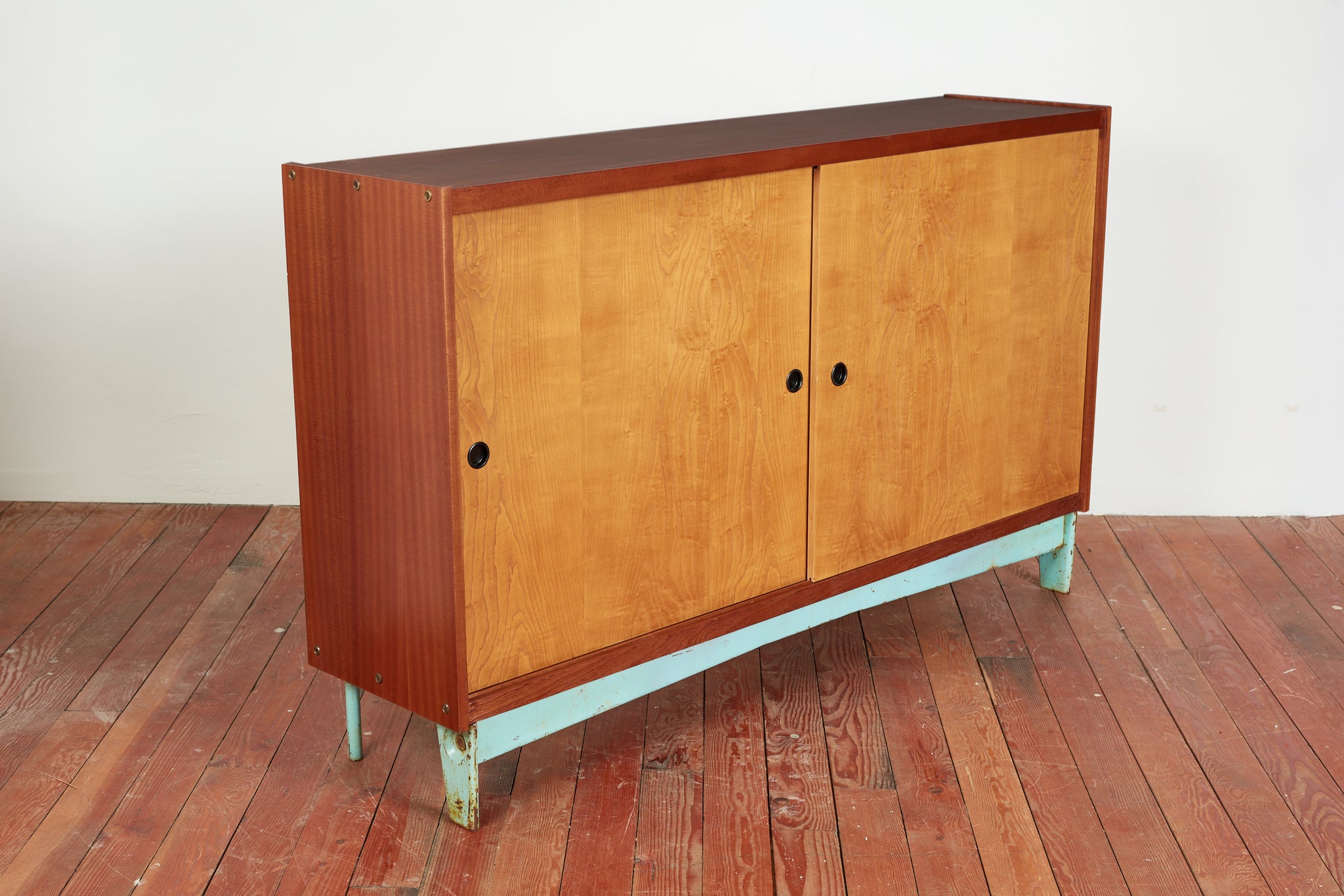 Massive Jean Prouve Style Cabinet - Orange Furniture Los Angeles