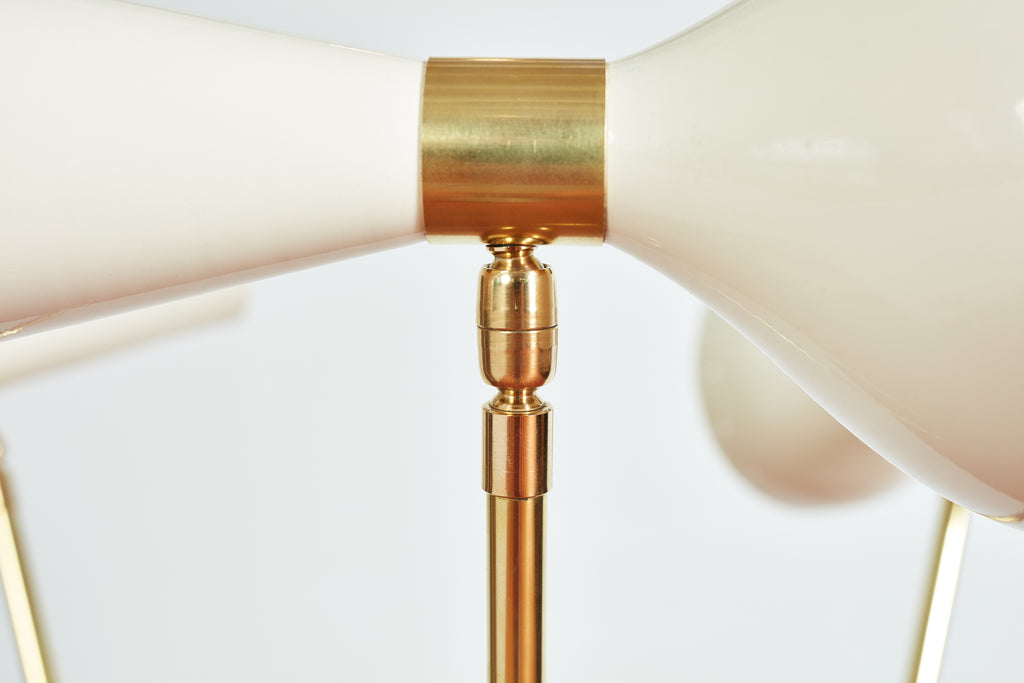 Three-Light Tripod Stilnovo Style Floor Lamp