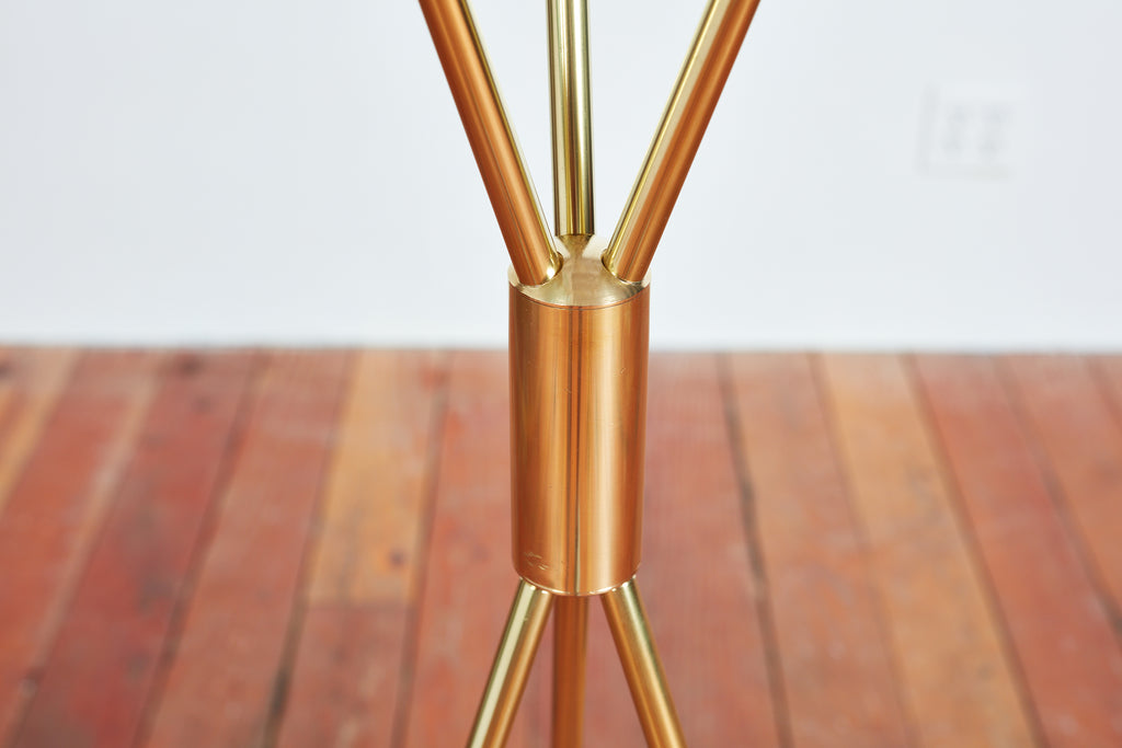 Three-Light Tripod Stilnovo Style Floor Lamp