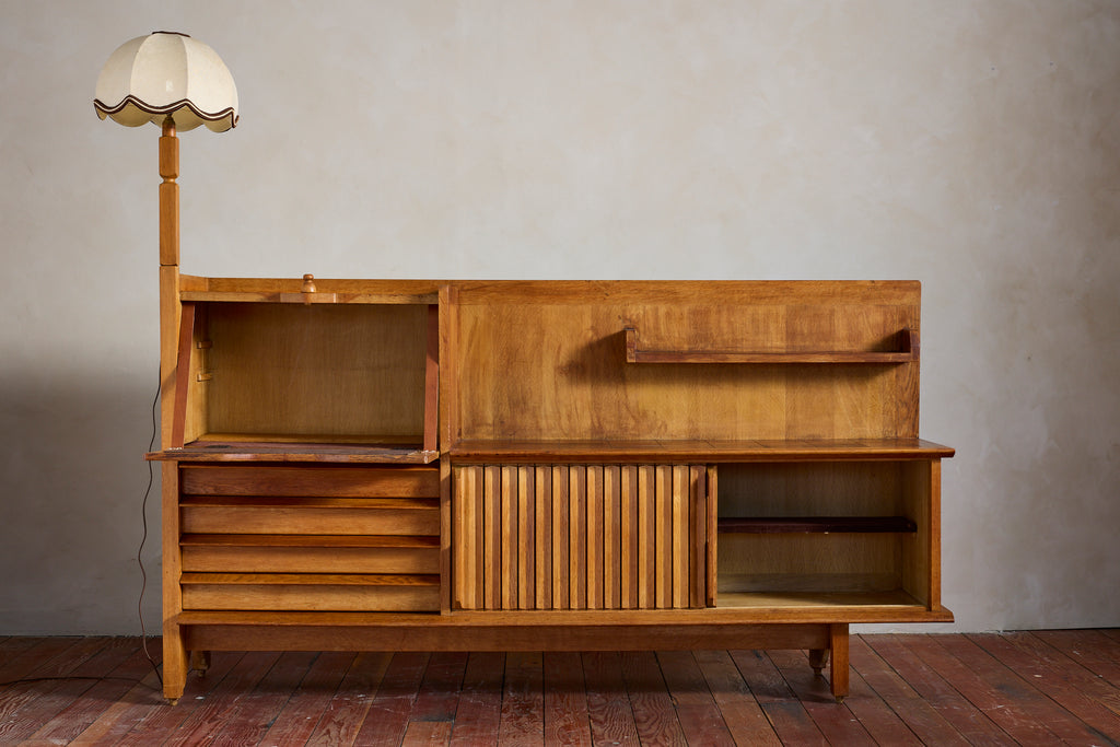 Guillerme et Chambron Sideboard with Lamp
