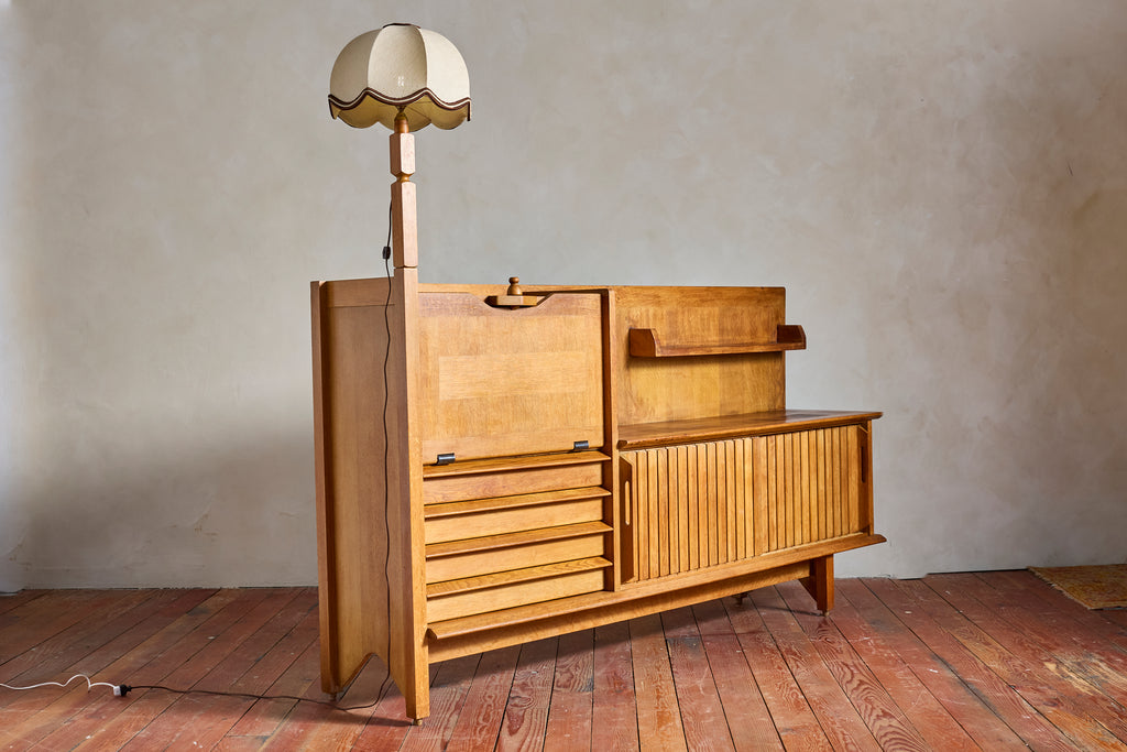 Guillerme et Chambron Sideboard with Lamp