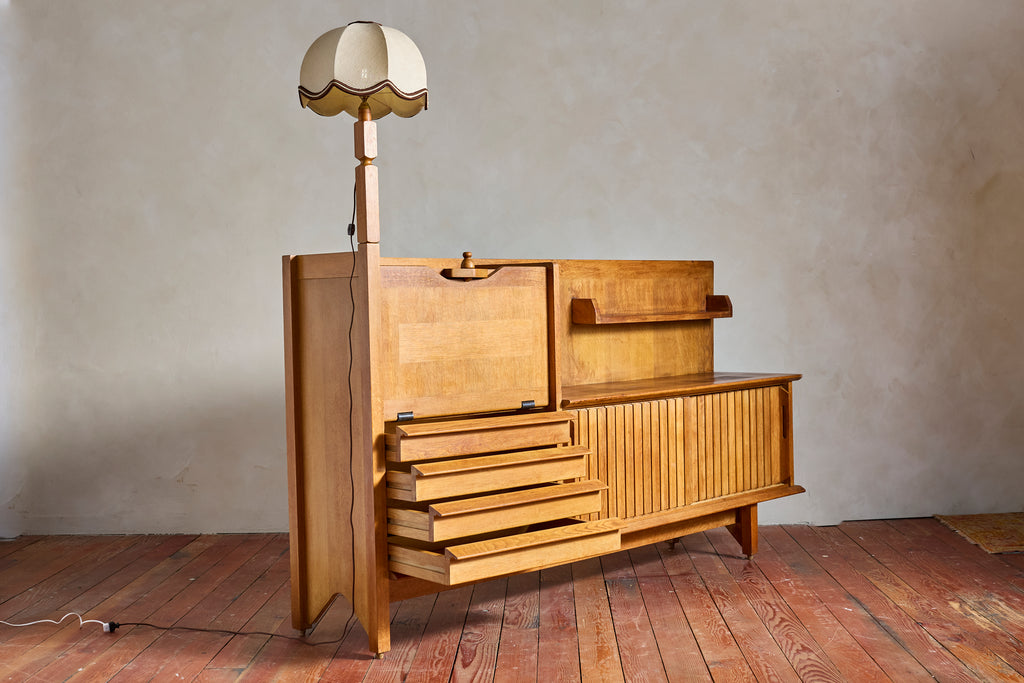 Guillerme et Chambron Sideboard with Lamp