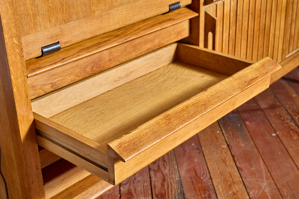 Guillerme et Chambron Sideboard with Lamp