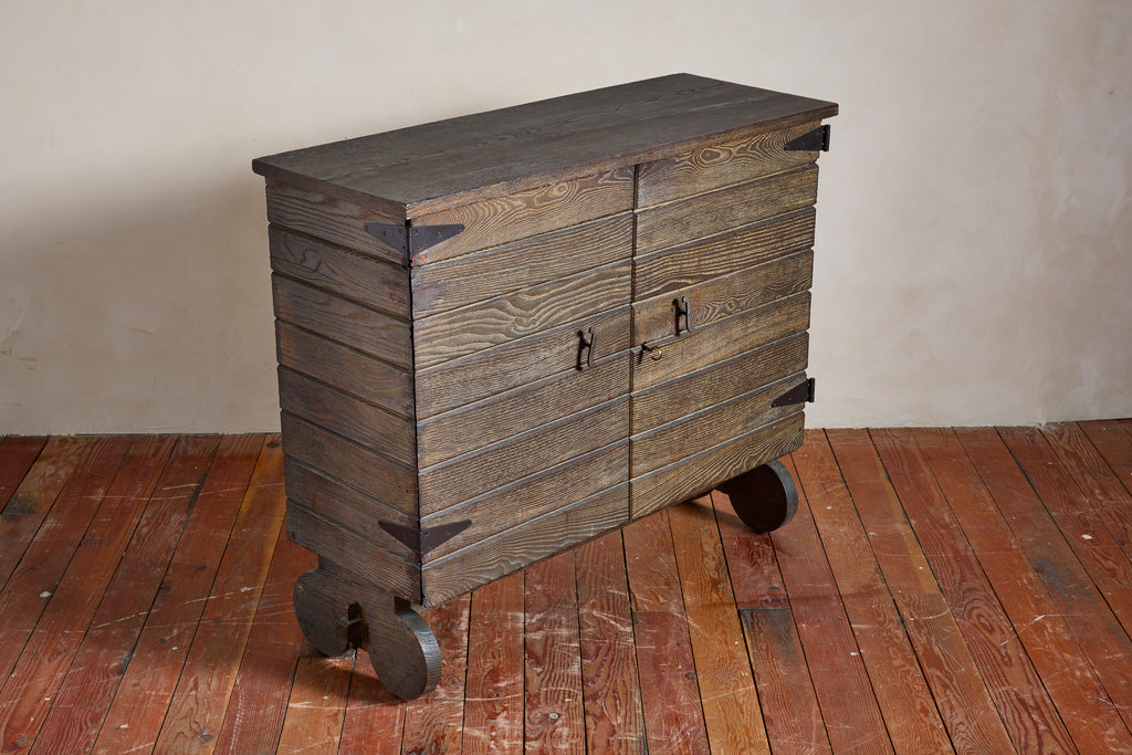 1950's French Slatted Cabinet