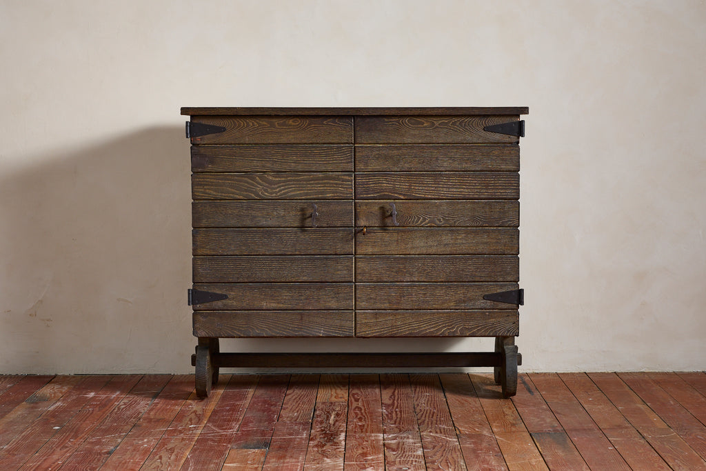 1950's French Slatted Cabinet