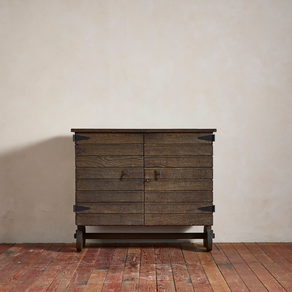 1950's French Slatted Cabinet