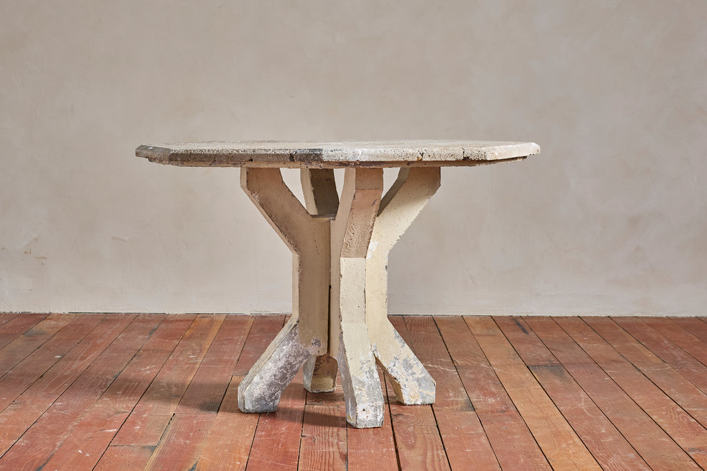French Concrete Octagonal Table