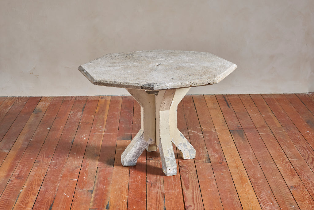 French Concrete Octagonal Table
