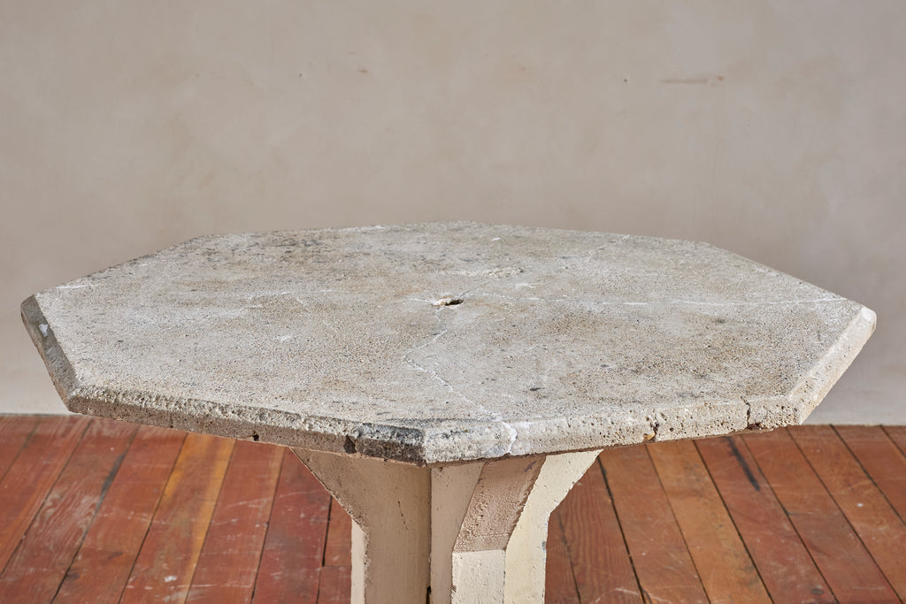 French Concrete Octagonal Table