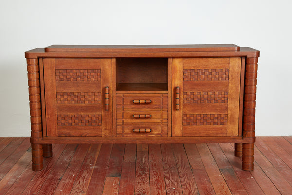 Large French Carved Sideboard in Oak