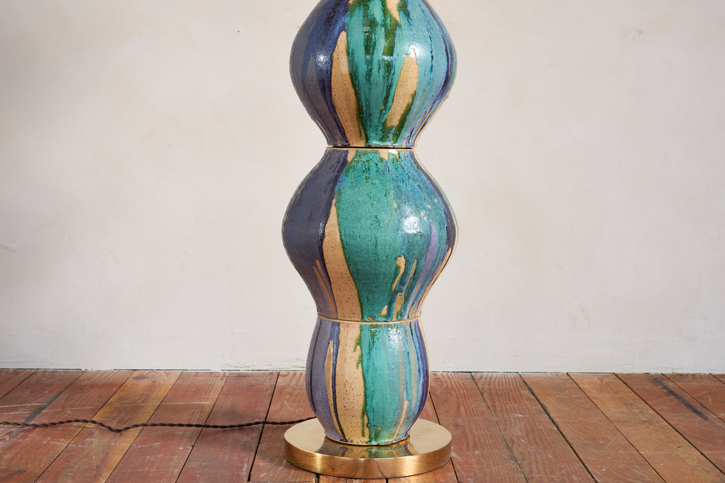 Gigantic Ceramic Totem Floor Lamp by Alex Reed