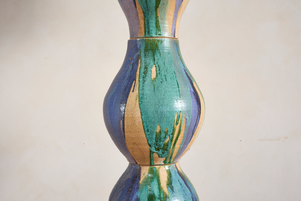 Gigantic Ceramic Totem Floor Lamp by Alex Reed