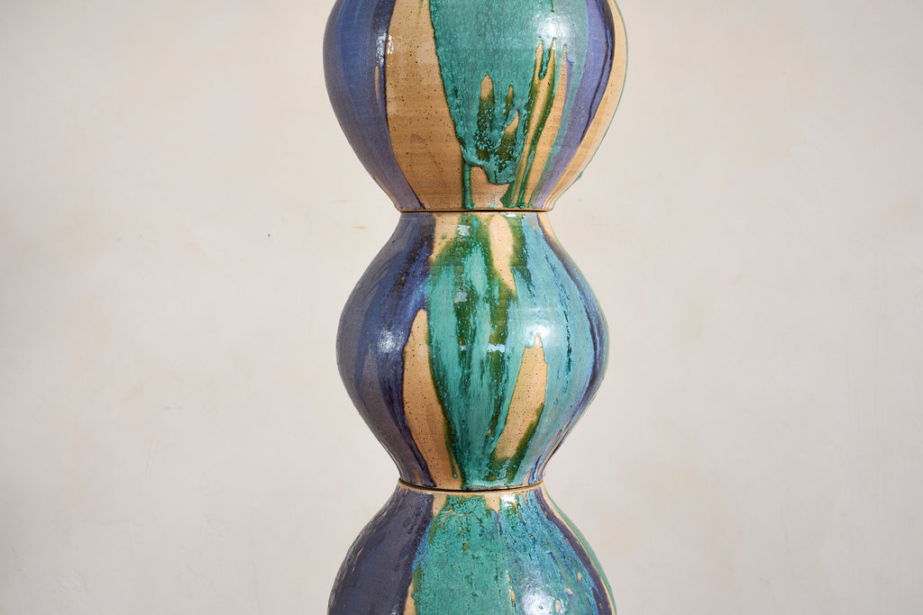 Gigantic Ceramic Totem Floor Lamp by Alex Reed