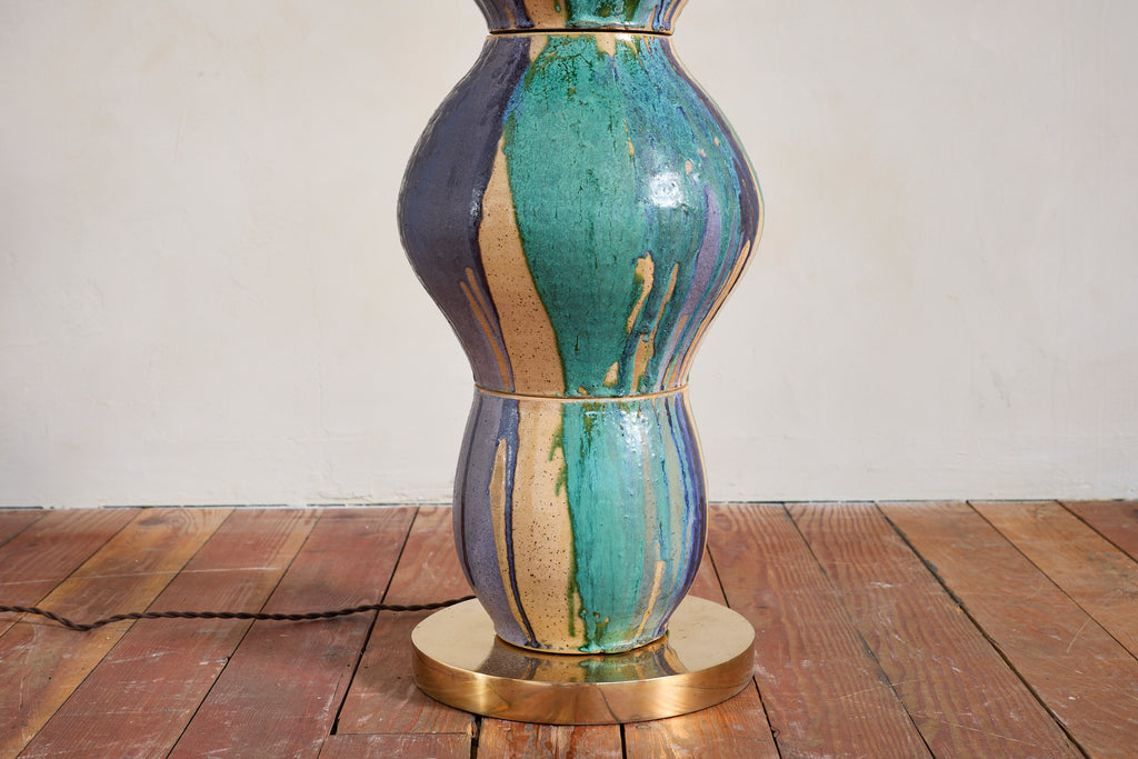 Gigantic Ceramic Totem Floor Lamp by Alex Reed