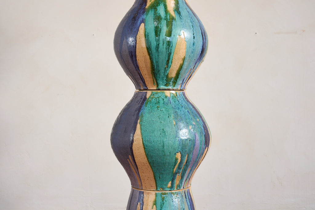 Gigantic Ceramic Totem Floor Lamp by Alex Reed