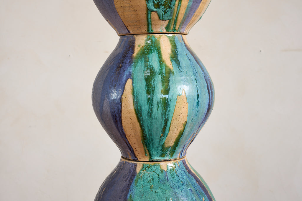 Gigantic Ceramic Totem Floor Lamp by Alex Reed