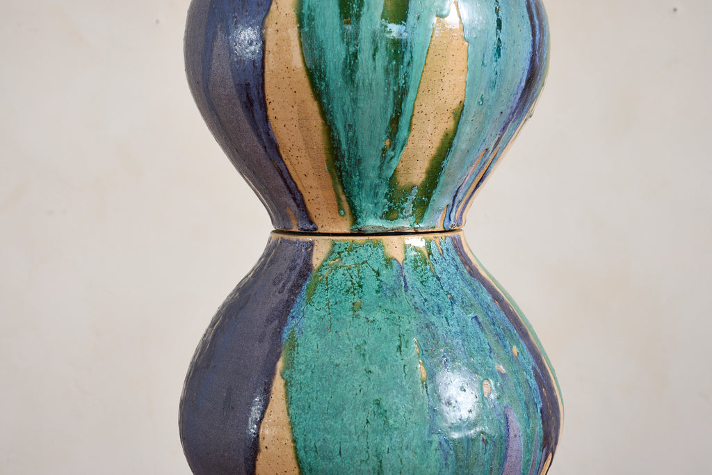 Gigantic Ceramic Totem Floor Lamp by Alex Reed