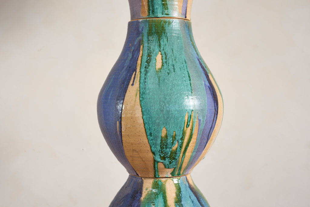 Gigantic Ceramic Totem Floor Lamp by Alex Reed