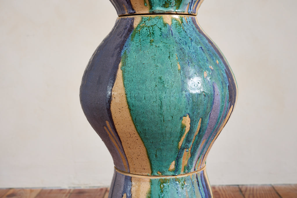 Gigantic Ceramic Totem Floor Lamp by Alex Reed