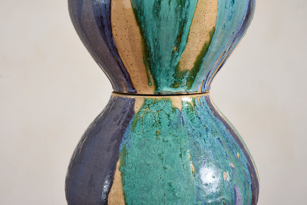 Gigantic Ceramic Totem Floor Lamp by Alex Reed