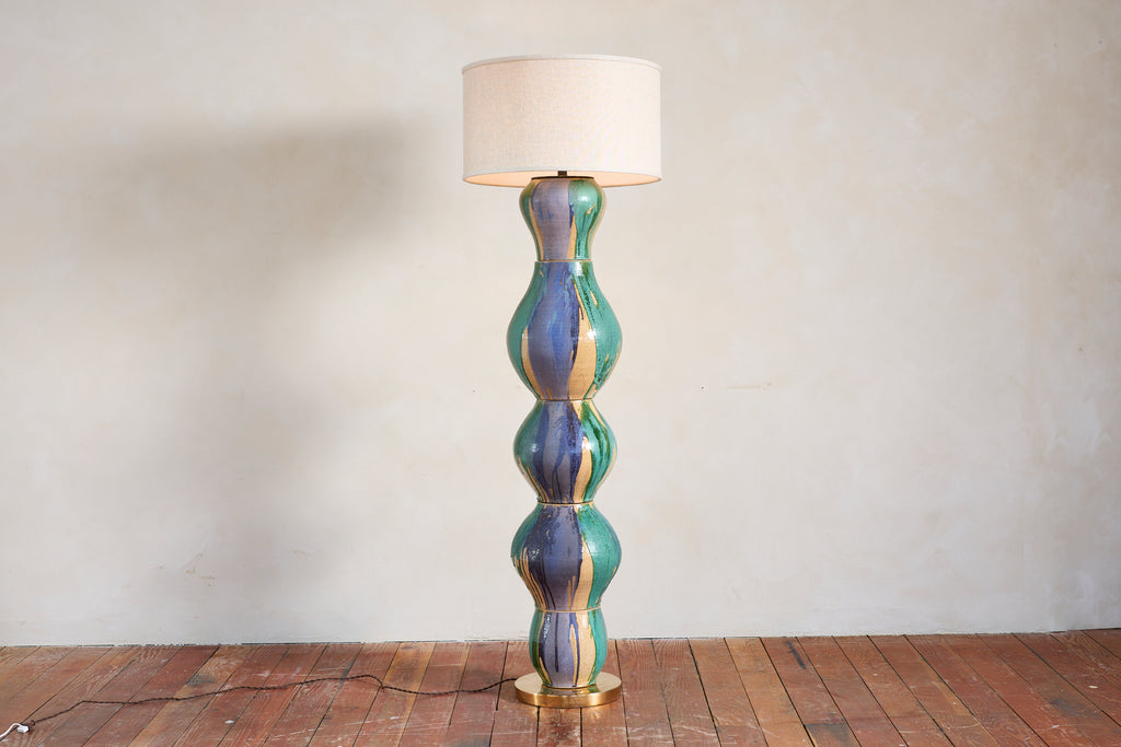 Gigantic Ceramic Totem Floor Lamp by Alex Reed