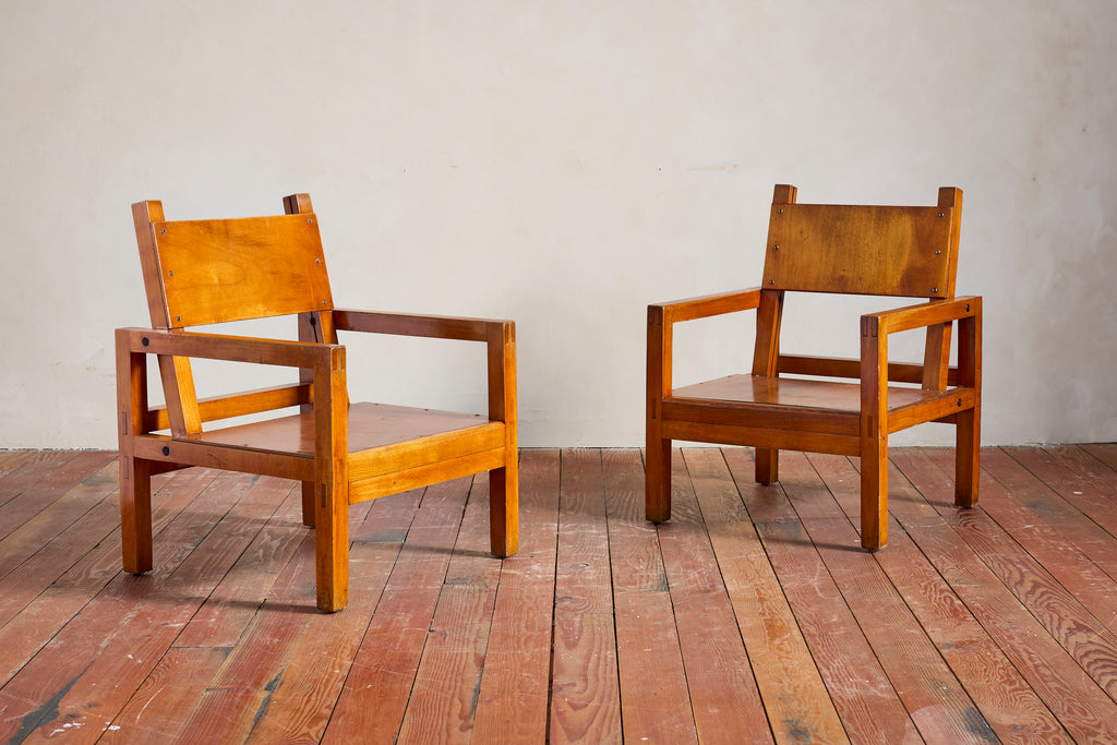 1950's French Plywood Chairs