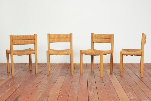 French Straw Dining Chairs - Set of 8