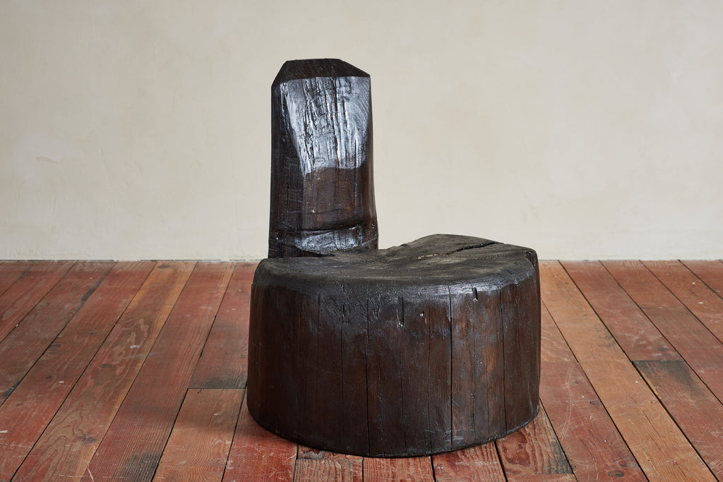 Black Primitive Log chair