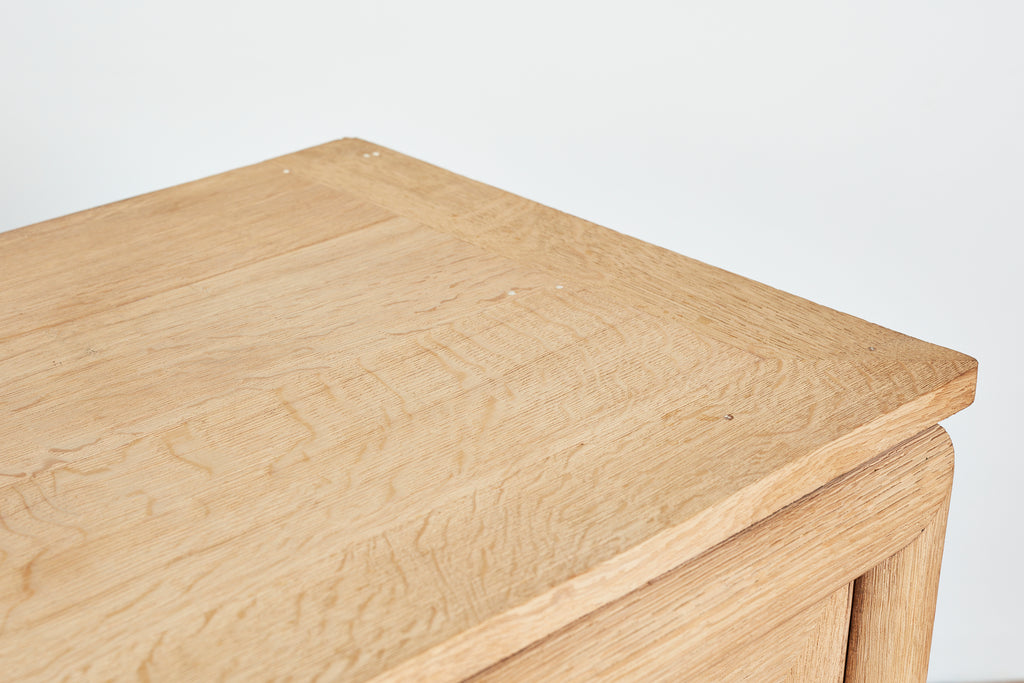 1940's Oak Sideboard With Burgundy Marble