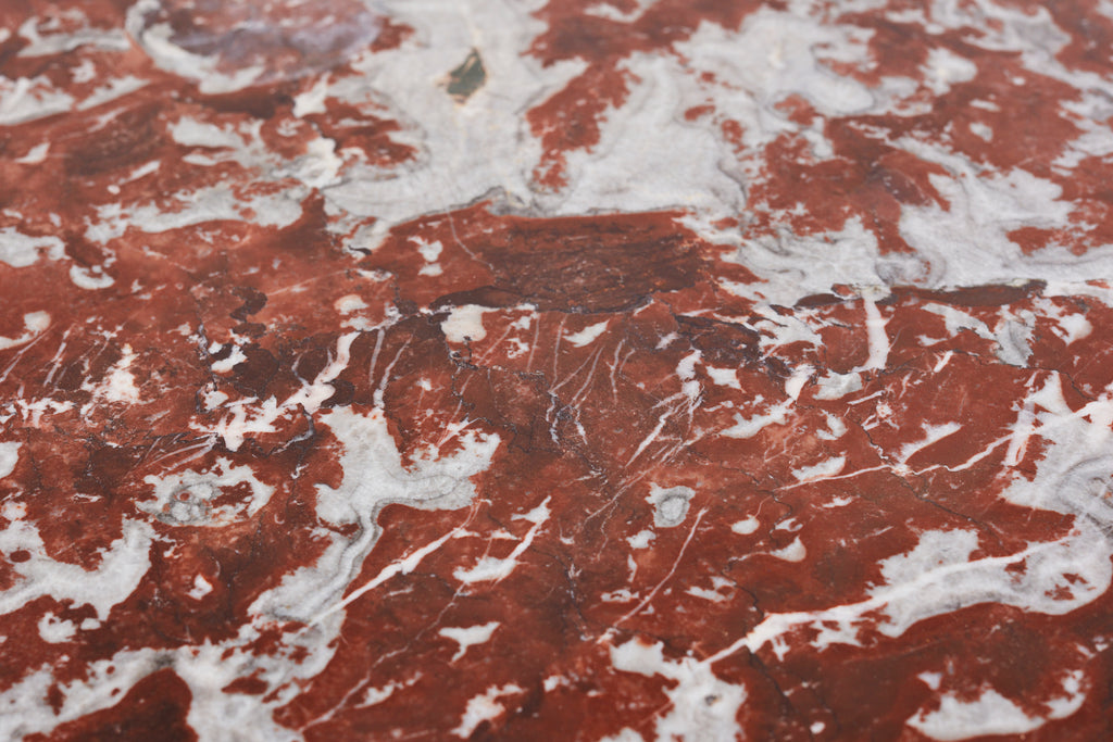 1940's Oak Sideboard With Burgundy Marble