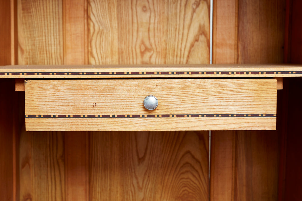 1940's Oak Sideboard With Burgundy Marble