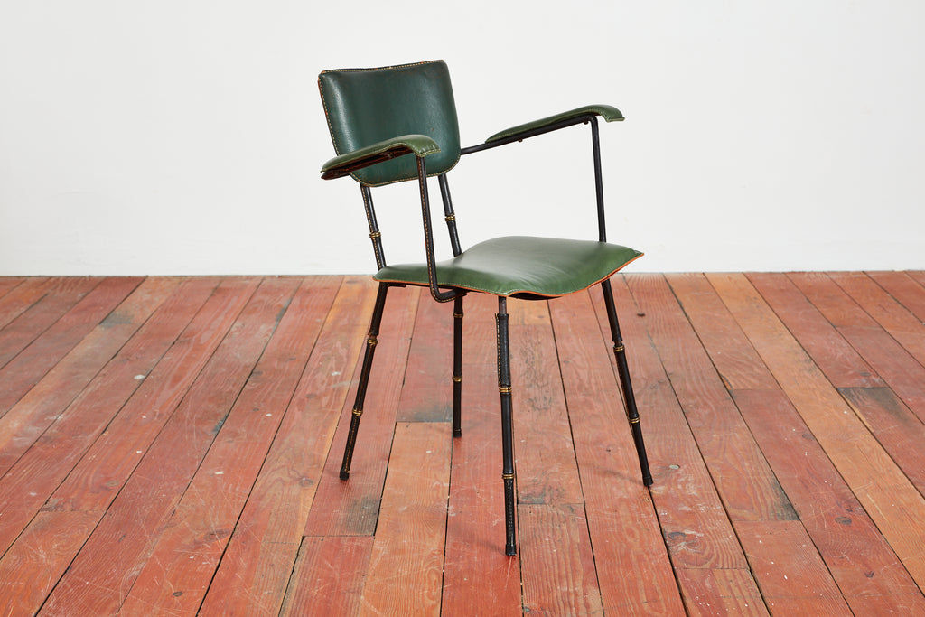 Pair of Jacques Adnet Armchairs