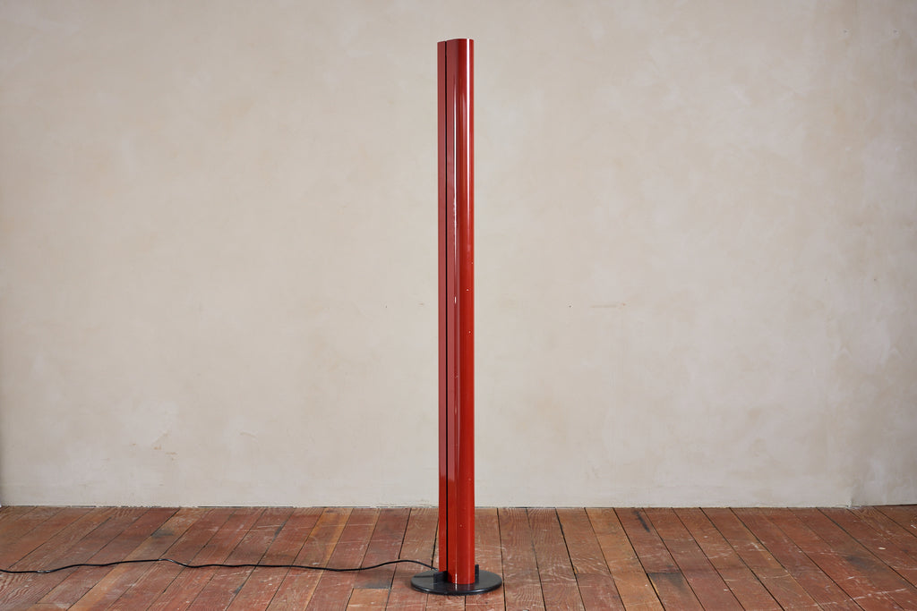 Gianfranco Frattini Red Floor Lamp