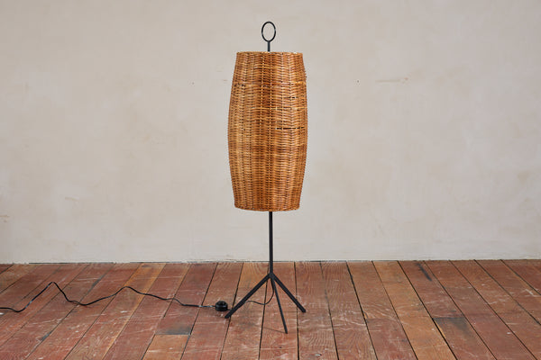 J.T. Kalmar Rattan Floor Lamp
